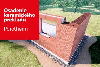 Schéma osadenia keramického prekladu v murive