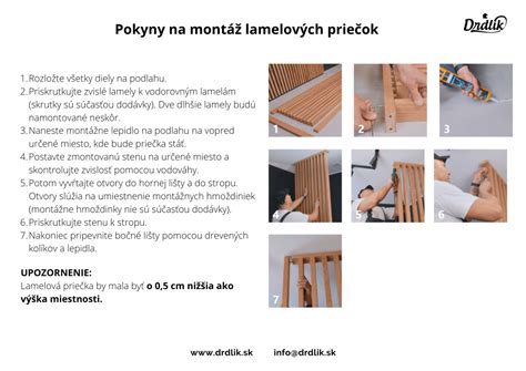 Detaily lamelových obkladov s rôznymi šírkami