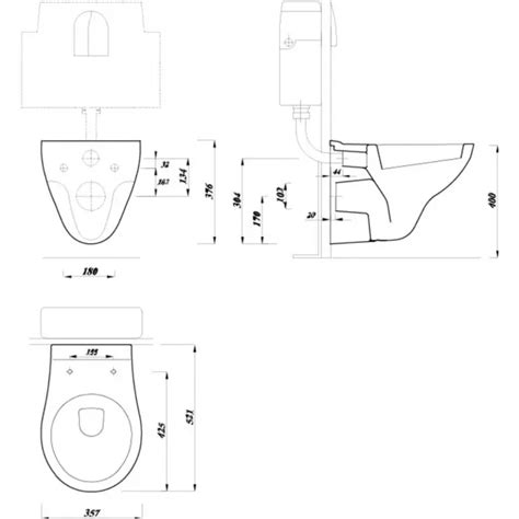 Schéma odvetrávania WC misy