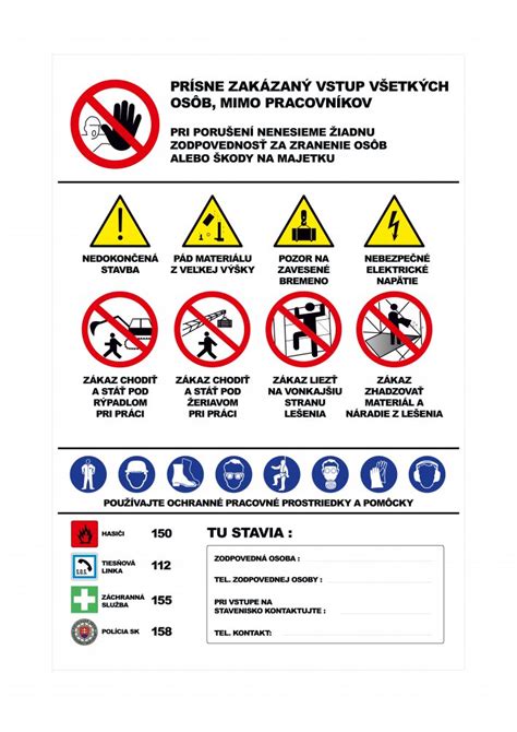 Bezpečnostné značenie a upozornenia na rozvádzači