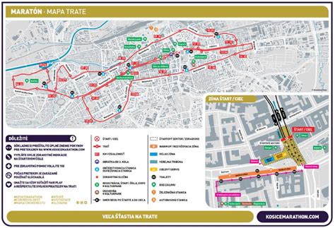 Mapa trasy Medzinárodného maratónu mieru s vyznačeným prevýšením