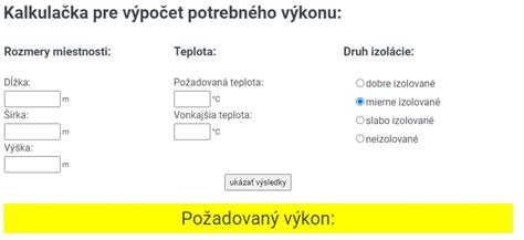 Infografika: Výpočet potrebného výkonu radiátora