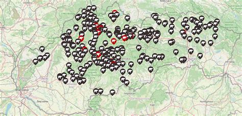 Mapa distribútorov stavebného materiálu na Slovensku
