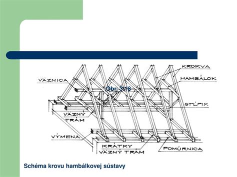 Schéma väznicovej sústavy krovu