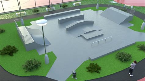 Nákres streetového a bazénového skateparku