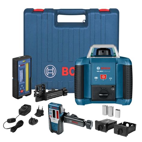 Kompletný obsah balenia rotačného lasera Bosch GRL 400 H v kufri L-BOXX