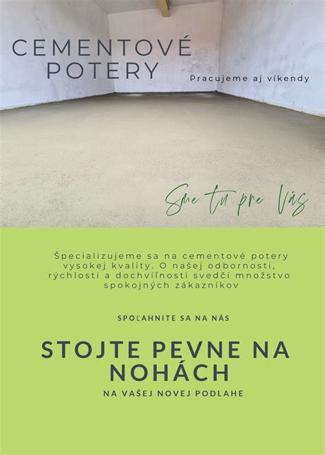 Rôzne typy cementových poterov