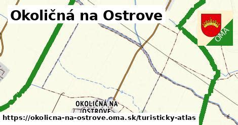 Mapa Žitného ostrova s vyznačenou obcou Okoličná na Ostrove
