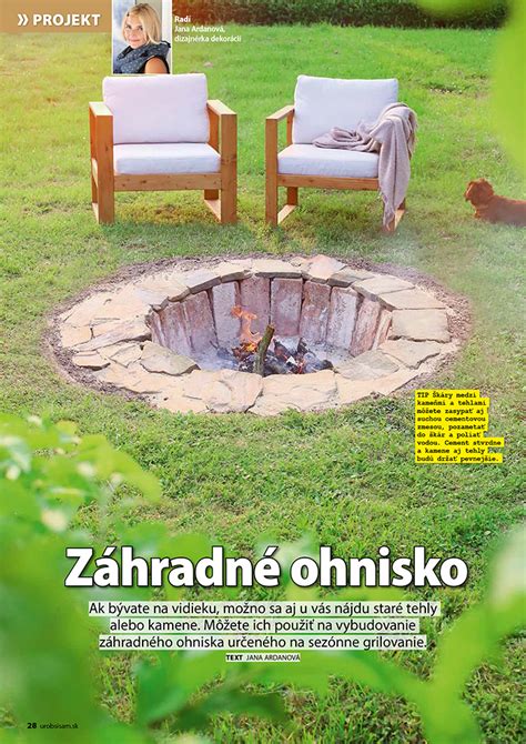 Záhradné ohnisko s kamenným obkladom a rímsou