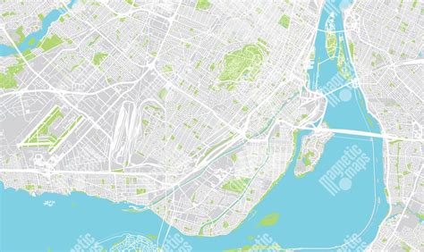 Mapa Montrealu s vyznačenou štvrťou Plateau-Mont-Royal