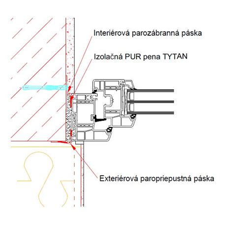 Detail montáže zárubne s použitím rozpier