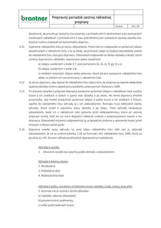 Kontrola zásielky pri preberaní