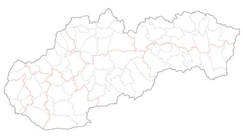 Mapa Slovenska s označenými regiónmi podpory obnovy rodinných domov