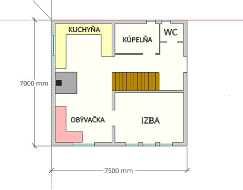 Vizualizácia rozloženia priečok v interiéri