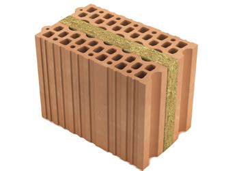 Rez tehly HELUZ AKU KOMPAKT 21 s minerálnou vlnou