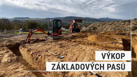 Výkop pre základové pásy