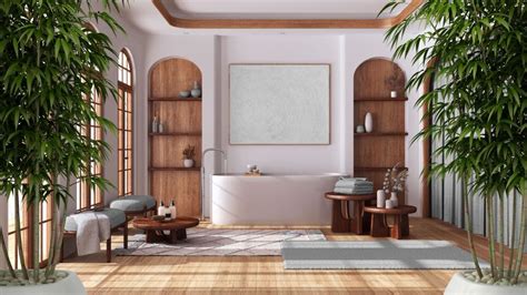 moderná kúpeľňa v duchu feng shui s prírodnými prvkami