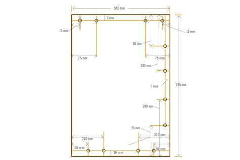 Schéma s rozmermi bezpečného zábradlia