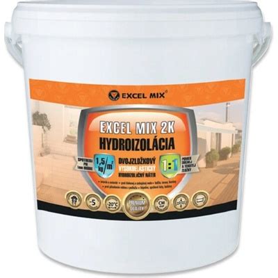Produktové balenia hydroizolácie Excel Mix 2K v rôznych objemoch