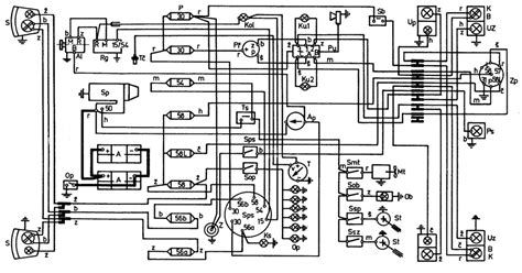 Schéma elektrického obvodu vozidla Volkswagen Golf 3