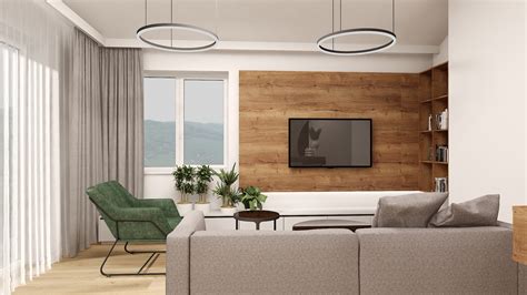 Moderný interiér s chytrým vypínačom pre žalúzie