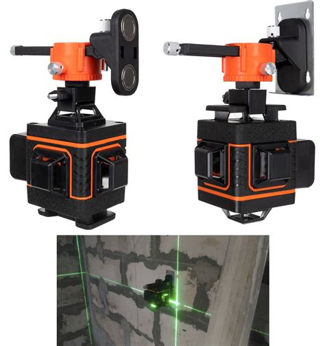 Ilustrácia rôznych stavebných prác, kde sa používa nivelačný laser (napr. kladenie dlažby, vešanie políc).