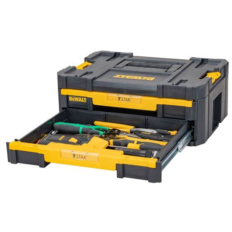Detailný pohľad na štruktúru penovej vložky DeWALT TSTAK s odlamovacími štvorcami