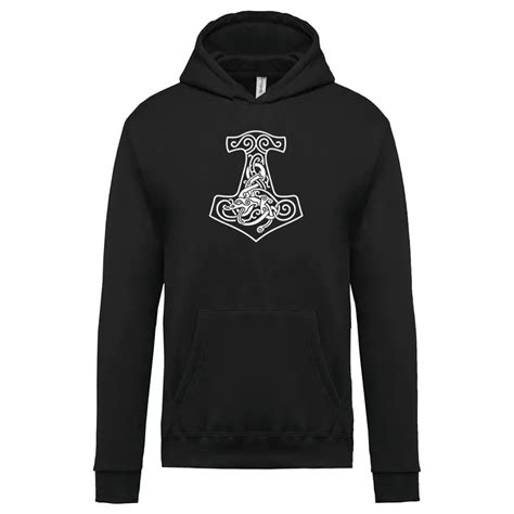 Ilustrácia Thora s kladivom Mjölnir