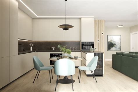 Mapa zónovania otvoreného priestoru kuchyne a obývačky