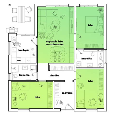 Vizualizácia rôznych veľkostí okien v závislosti od plochy miestnosti