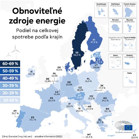 Mapa s vyznačenými lokalitami s podporou obnoviteľných zdrojov energie
