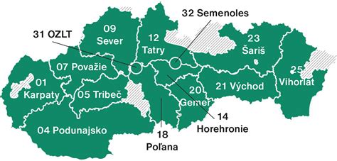 Nová mapa odštepných závodov LESY SR