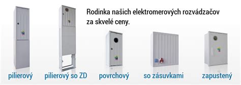 Rôzne typy montáže elektromerových rozvádzačov (nástenný, zapustený, pilierový)