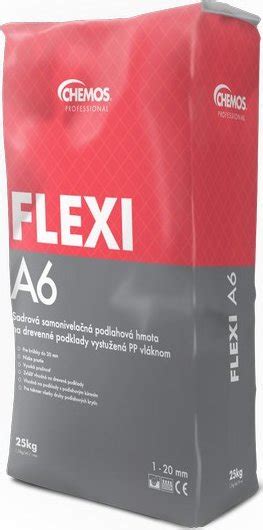 Tabuľka technických parametrov samonivelačnej hmoty CHEMOS Flexi A6