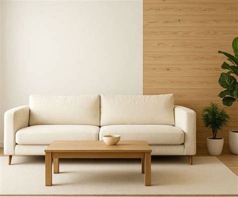 Kombinácia dreveného obkladu s nábytkom a farbami stien