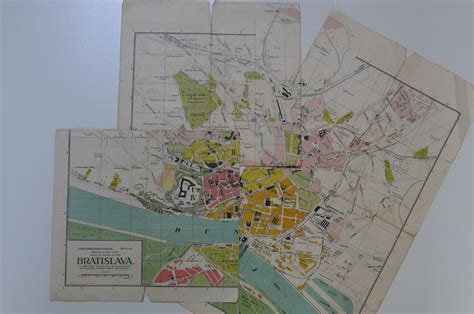 Historická mapa Bratislavy s Michalskou vežou