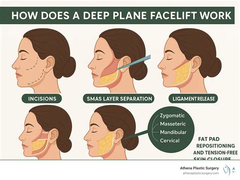Ilustrácia Deep Plane Faceliftu a SMAS vrstvy