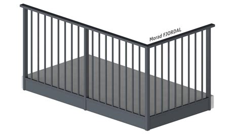 Hliníkové balkónové zábradlie MORAD AB-R SLIM