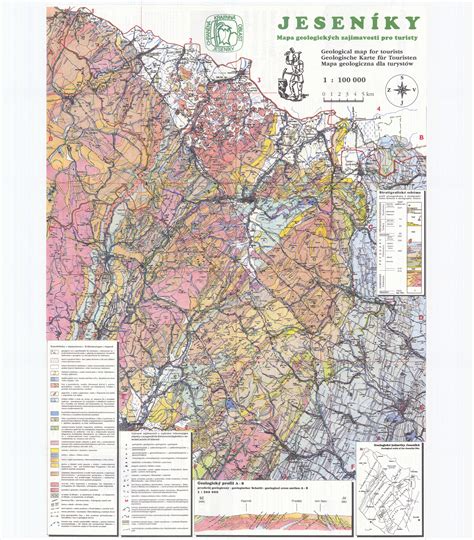 Mapa geologických ložísk hornín a kameňa