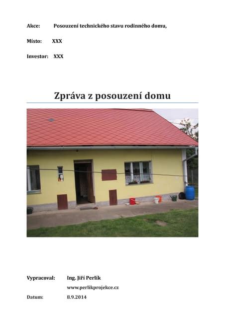 Schéma posúdenia technického stavu domu