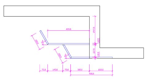 Schéma rezania obkladu pod uhlom 45 stupňov pre jolly hranu