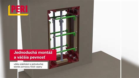 Schéma zabudovania debnenia otvoru do stenového debnenia