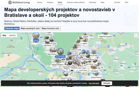 Mapa realizovaných projektov zateplenia v okolí Pezinka