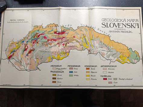 Geologická mapa Slovenska s lokalitami ťažby kameňa