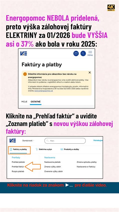 Ukážka faktúry za energie