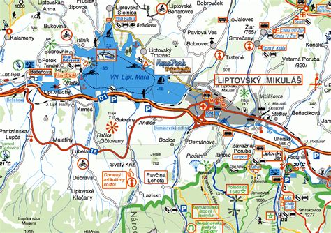 Mapa okresu Liptovský Mikuláš