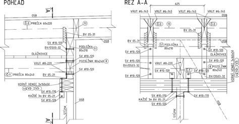 Detail spojenia T profilov v rastri