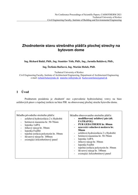 Zhodnotenie stavu strechy pred renováciou