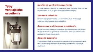 Údržba vonkajšieho osvetlenia