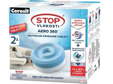 Produktové balenie Ceresit Stop vlhkosti Aero náhradné tablety 2 x 450 g Neutral